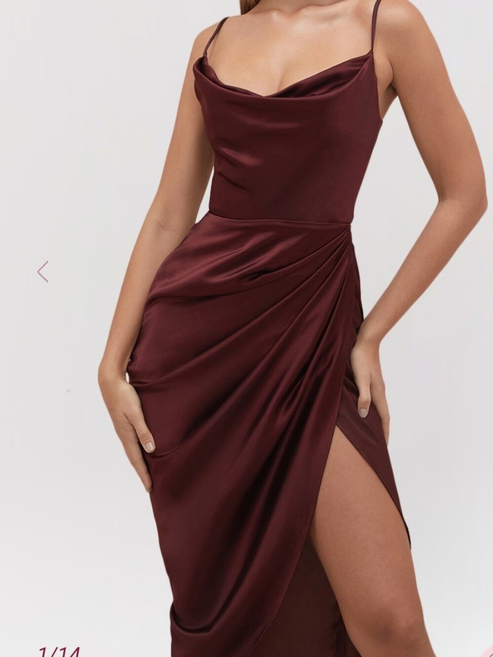 Raisin satin balcony corset dress